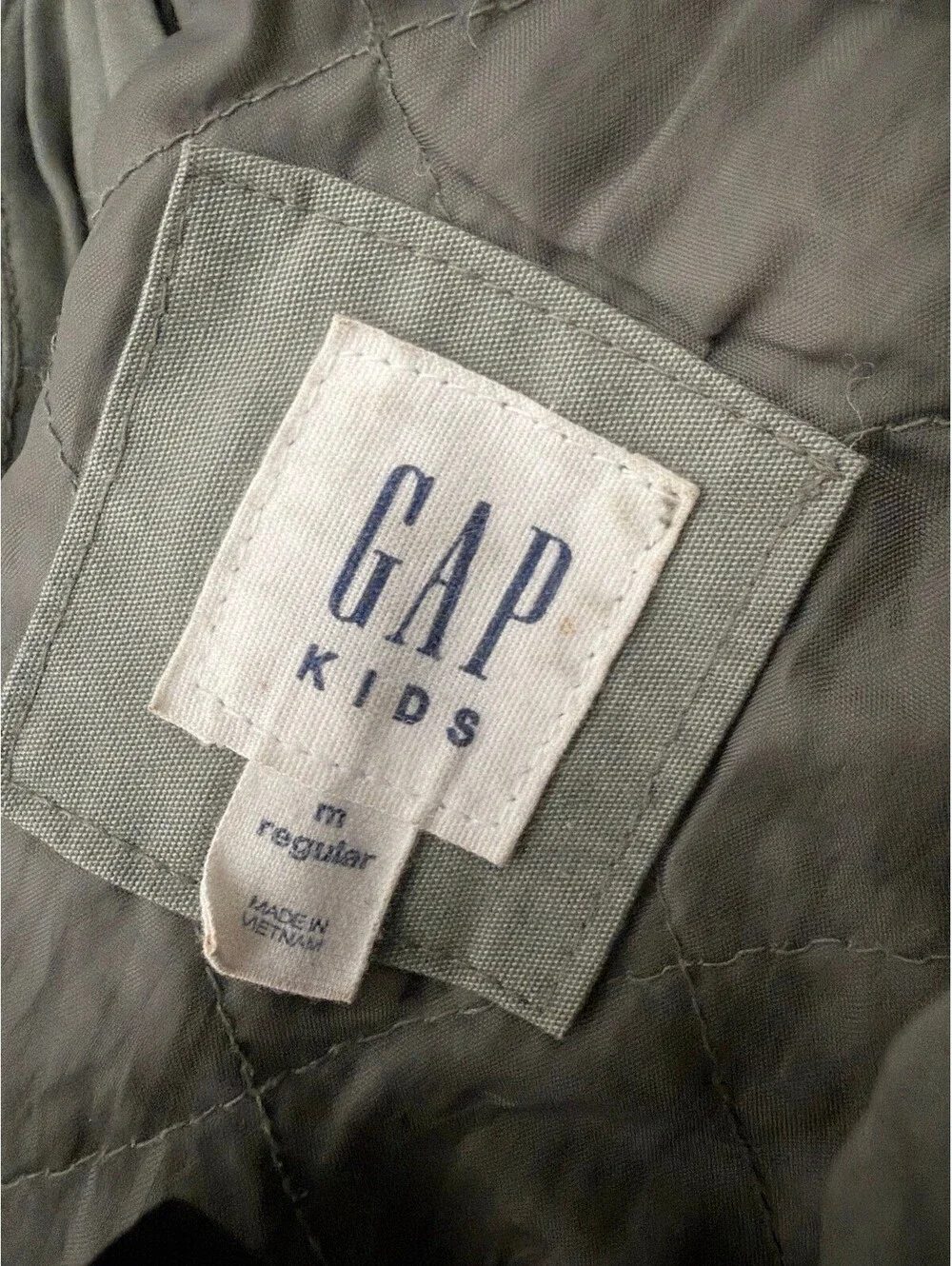 Gap Kids Medium Olive Green Hooded Utility Field Jacket Anorak Parka Coats